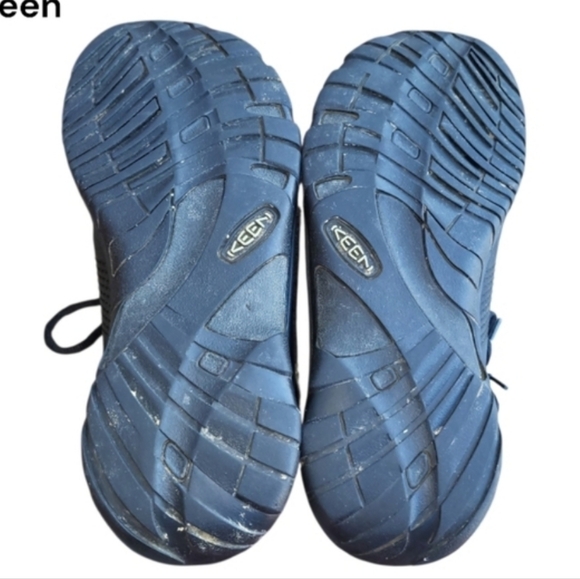 Keen Austin Leather Water Resistant Black Hike Walk Casual Sneaker Shoe Men 10.5 - Picture 5 of 13